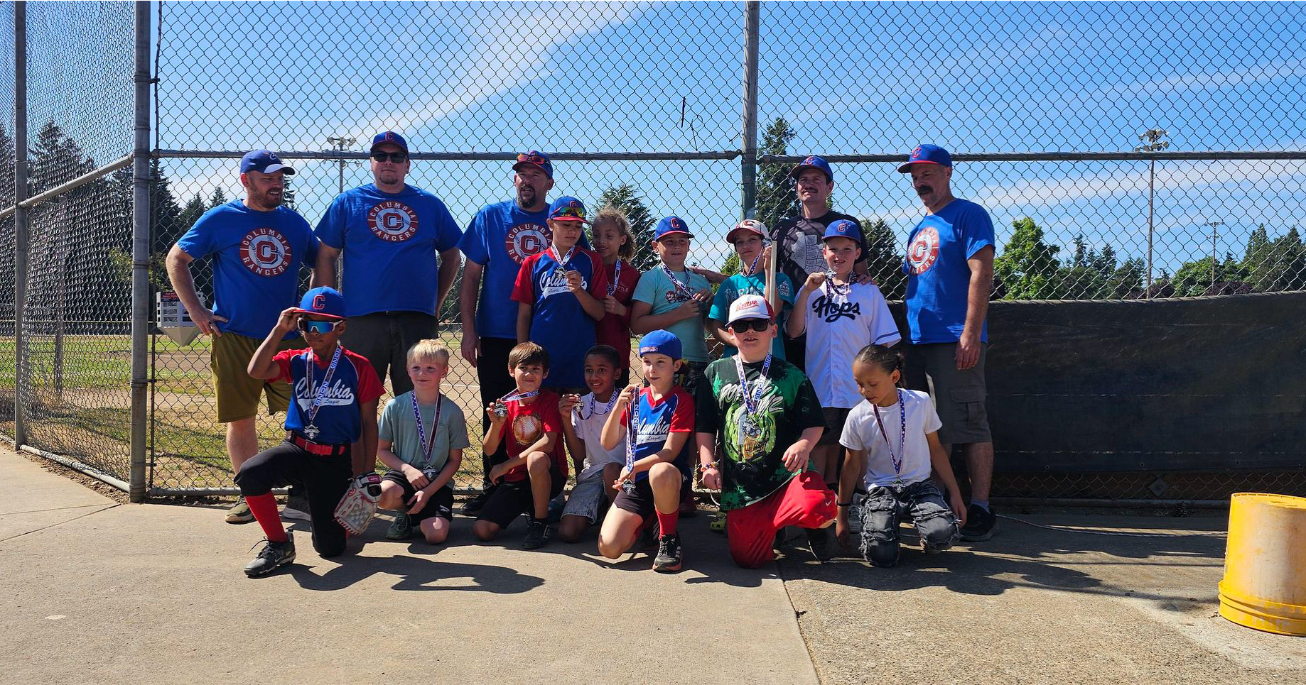 Little League outfield fence